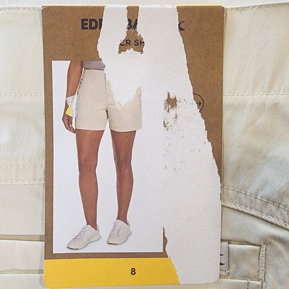 Eddie Bauer Women's Beige Performance Hiking Shorts Size 8 NWT Khaki Outdoor - Picture 3 of 5
